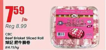 Btrust Supermarket CBC Beef Brisket Sliced Roll offer
