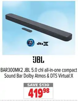 2001 Audio Video BAR300MK2 5.0 chl all-in-one compact Sound Bar Dolby Atmos & DTS Virtual:X offer