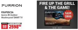 2001 Audio Video FDUP55CCSA FURRION 55 Aurora 4K Outdoor Weatherproof SMART TV offer