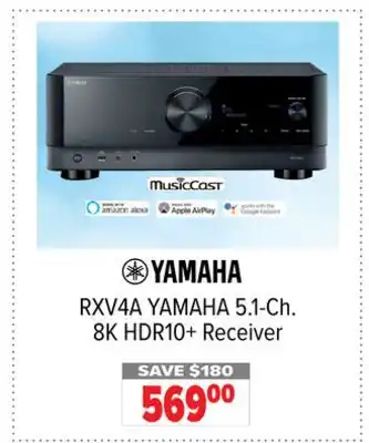 2001 Audio Video RXV4A 5.1-Ch. 8K HDR10+ Receiver offer