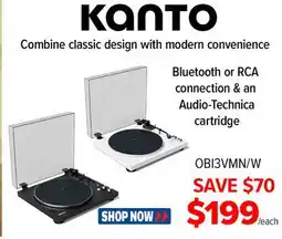2001 Audio Video OB13VMN/W Bluetooth or RCA connection & an Audio-Technica cartridge offer