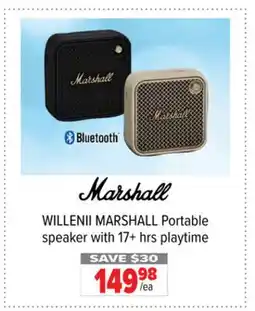2001 Audio Video WILLENII MARSHALL Portable speaker with 17+ hrs playtime offer