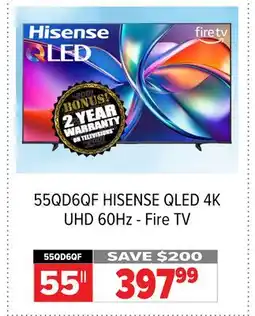 2001 Audio Video HISENSE QLED 4K UHD 60Hz - Fire TV, 55 offer
