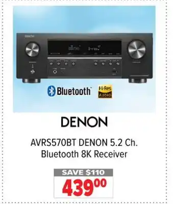 2001 Audio Video AVRS570BT DENON 5.2 Ch. Bluetooth 8K Receiver offer