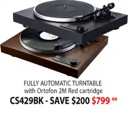 2001 Audio Video CS429BK FULLY AUTOMATIC TURNTABLE with Ortofon 2M Red cartridge offer