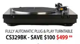 2001 Audio Video CS329BK FULLY AUTOMATIC PLUG & PLAY TURNTABLE offer