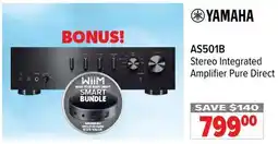 2001 Audio Video YAMAHA AS501B Stereo Integrated Amplifier Pure Direct offer