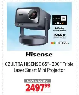 2001 Audio Video C2ULTRA HISENSE 65- 300 Triple Laser Smart Mini Projector offer