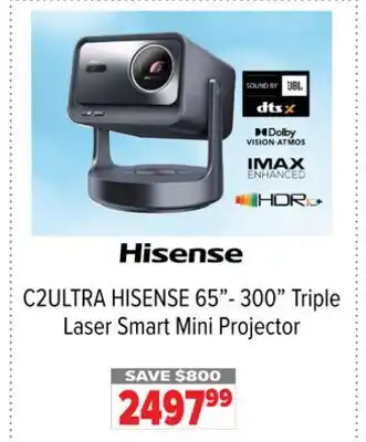 2001 Audio Video C2ULTRA HISENSE 65- 300 Triple Laser Smart Mini Projector offer