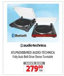 2001 Audio Video ATLP60XBB/RED Fully Auto Belt-Drive Stereo Turntable offer