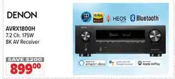 2001 Audio Video AVRX1800H Denon 7.2 Ch. 175W 8K AV Receiver offer