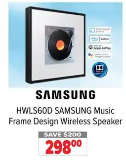 2001 Audio Video HWLS60D SAMSUNG Music Frame Design Wireless Speaker offer