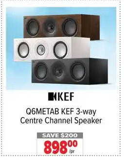 2001 Audio Video Q6METAB KEF 3-way Centre Channel Speaker offer