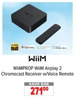 2001 Audio Video WiiMPROP Airplay 2 Chromecast Receiver w/Voice Remote offer