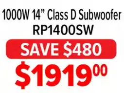 2001 Audio Video RP1400SW 1000W 14 Class D Subwoofer offer