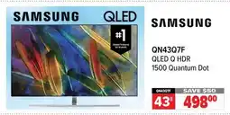 2001 Audio Video QN43Q7F SAMSUNG QLED Q HDR 1500 Quantum Dot 43 offer