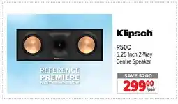 2001 Audio Video Klipsch R50C 5.25 Inch 2-Way Centre Speaker offer