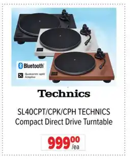 2001 Audio Video SL40CPT/CPK/CPH Compact Direct Drive Turntable offer