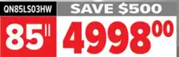 2001 Audio Video SAMSUNG QN85LS03HW 85 4K THE FRAME PRO AI TV offer