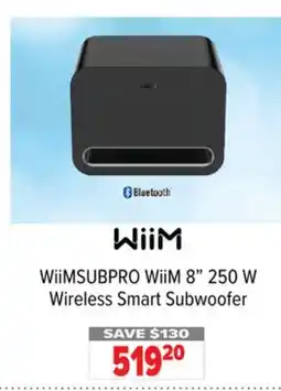 2001 Audio Video WiiMSUBPRO 8 250 W Wireless Smart Subwoofer offer