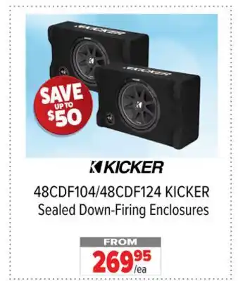 2001 Audio Video 48CDF104/48CDF124 KICKER Sealed Down-Firing Enclosures offer