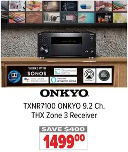 2001 Audio Video TXNR7100 ONKYO 9.2 Ch. THX Zone 3 Receiver offer
