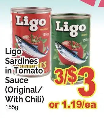 T&T Supermarket LIGO SARDINES IN TOMATO SAUCE offer