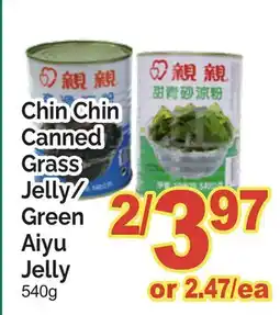 T&T Supermarket CHIN CHIN CANNED GRASS JELLY/GREEN AIYU JELLY offer