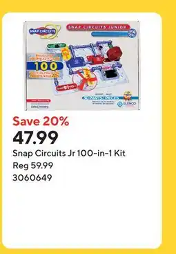 Staples Snap Circuits Jr 100-in-1 Kit offer