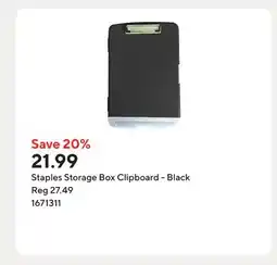 Staples Staples Storage Box Clipboard - Black offer