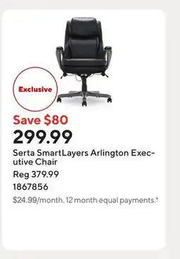 Staples Serta SmartLayers Arlington Executive Chair offer