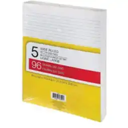 Staples Staples Writing Pads, 8 3/8 x 10 7/8 Wide-Ruled, White, 96 Sheets offer