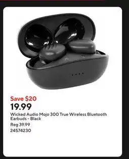 Staples Wicked Audio Mojo 300 True Wireless Bluetooth Earbuds - Black offer