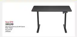 Staples Work Zone Serrano Sit 48 Stand Desk - Black offer