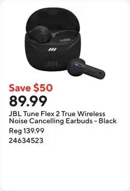 Staples JBL Tune Flex 2 True Wireless Noise Cancelling Earbuds - Black offer
