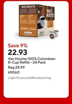 Staples Van Houtte 100% Colombian K-Cup Refills offer