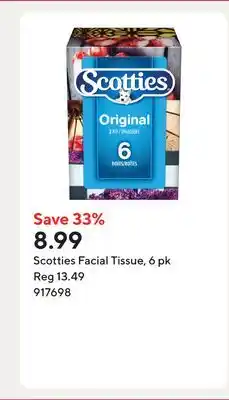 Staples Scotties Facial Tissue offer