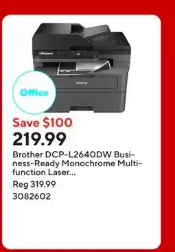 Staples Brother DCP-L2640DW Business-Ready Monochrome Multifunction Laser Printer offer
