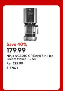 Staples Ninja NC301C CREAMi 7 in 1 Ice Cream Maker - Black offer
