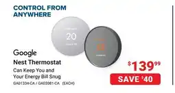 Visions Electronics Google Nest Thermostat offer