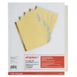 Staples Staples Large Tab Insertable Dividers - 5 Tabs - Clear offer