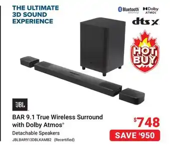 Visions Electronics JBL BAR 9.1 True Wireless Surround with Dolby Atmos offer