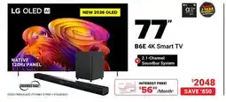 Visions Electronics LG 77 B6E 4K Smart TV offer