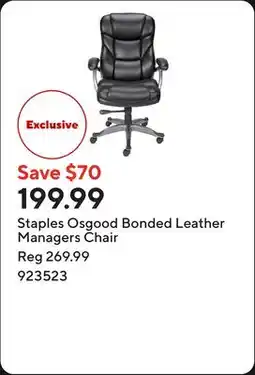 Staples Staples Osgood Bonded Leather Managers Chair offer