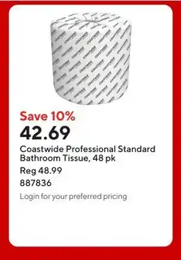 Staples Coastwide Professional Standard Bathroom Tissue offer