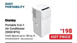Visions Electronics Danby Portable 3-in-1 Air Conditioner (5000 BTU) offer