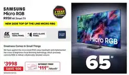 Visions Electronics SAMSUNG Micro RGB R95H offer