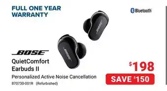 Visions Electronics BOSE QuietComfort Earbuds II offer