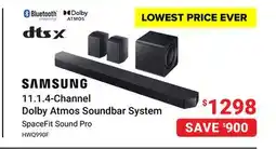 Visions Electronics SAMSUNG 11.1.4-Channel Dolby Atmos Soundbar System offer