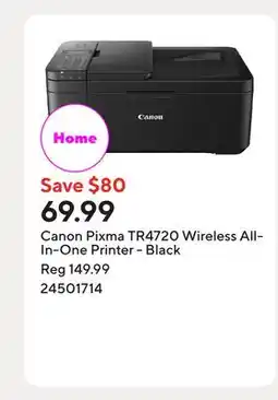 Staples Canon Pixma TR4720 Wireless All-In-One Printer - Black offer